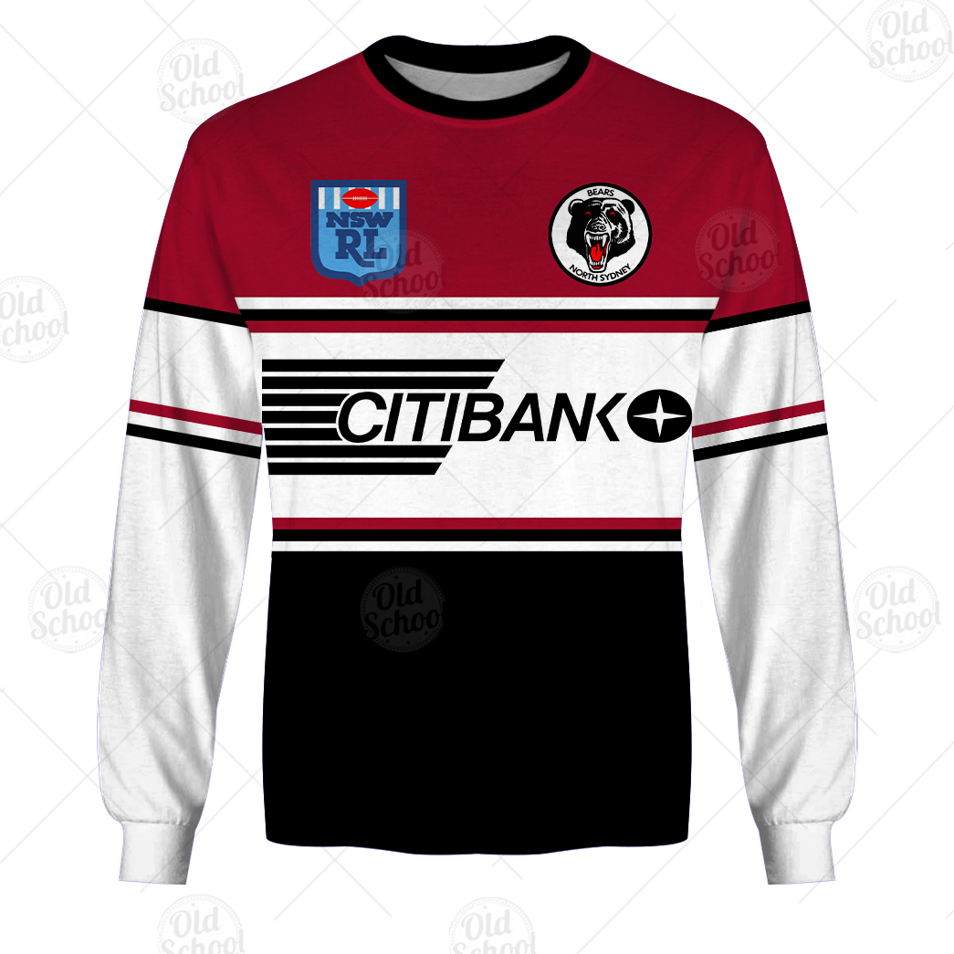 Personalised NRL NORTH SYDNEY BEARS Vintage Jersey 1994 Heritage Collection - OldSchoolThings - Personalize Your Own New & Retro Sports Jerseys, Hoodies, T Shirts