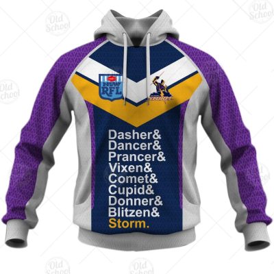 Personallised NRL Melbourne Storm Christmas Knit Pattern Vintage Jersey - OldSchoolThings - Personalize Your Own New & Retro Sports Jerseys, Hoodies, T Shirts