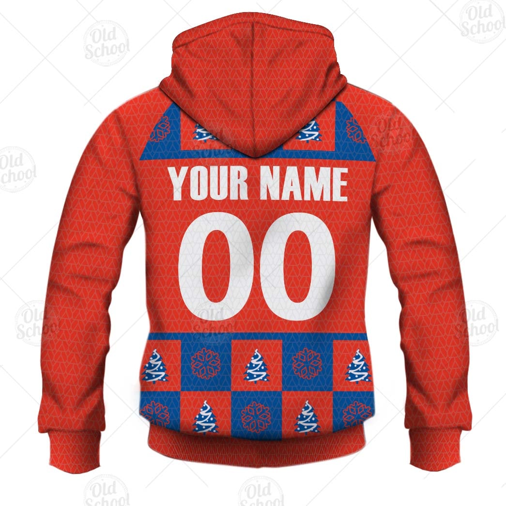 Personallised NRL Newcastle Knights Christmas Knit Pattern Vintage Jersey - OldSchoolThings - Personalize Your Own New & Retro Sports Jerseys, Hoodies, T Shirts