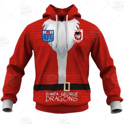 Personallised NRL St. George Illawarra Dragons Christmas Knit Pattern Vintage Jersey - OldSchoolThings - Personalize Your Own New & Retro Sports Jerseys, Hoodies, T Shirts