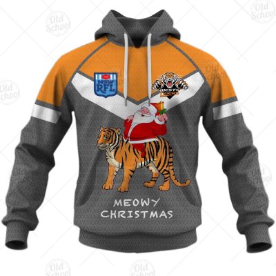 Personallised NRL Wests Tigers Christmas Knit Pattern Vintage Jersey - OldSchoolThings - Personalize Your Own New & Retro Sports Jerseys, Hoodies, T Shirts