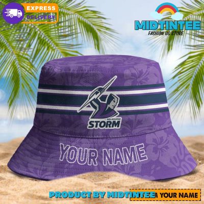 Melbourne Storm NRL Summer Personalized Bucket Hat - Midtintee