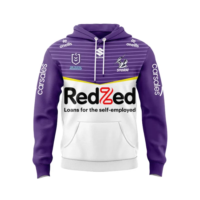 Personalized Melbourne Storm 2025 Away Jersey Hoodie T-shirt Polo Singlet