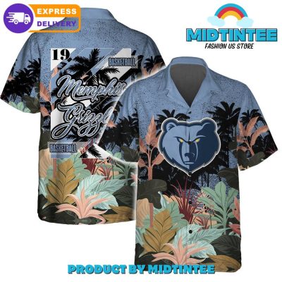 Memphis Grizzlies Team Pattern Tropical Combo Hawaiian Set