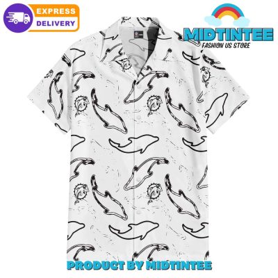 Miami Dolphins White Sea Hawaiian Shirt And Short