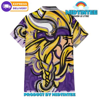 Minnesota Vikings Oil Painting Art Print Hawaiian Shirt And Short