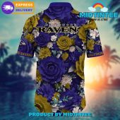Nfl Baltimore Ravens Flower Summer Hawaiian Shirt - demo10