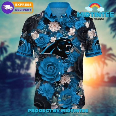 NFL Carolina Panthers Flower Summer Hawaiian Shirt