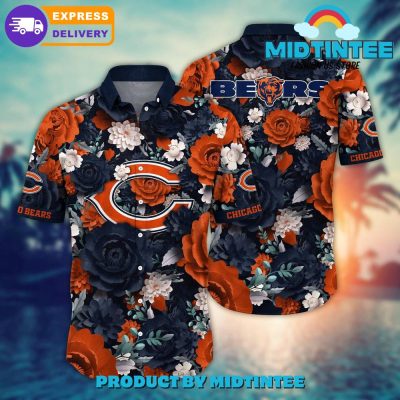 NFL Chicago Bears Flower Summer Hawaiian Shirt