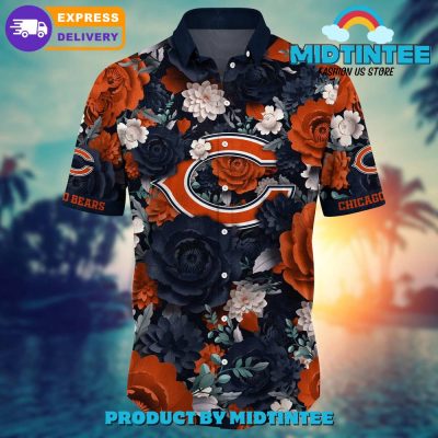 NFL Chicago Bears Flower Summer Hawaiian Shirt