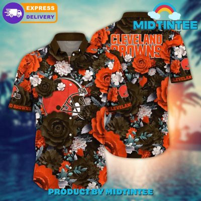 NFL Cleveland Browns Flower Summer Hawaiian Shirt