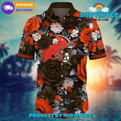 NFL Cleveland Browns Flower Summer Hawaiian Shirt
