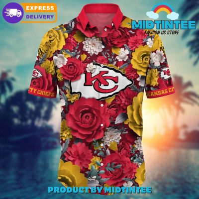 NFL Kansas City Chiefs Flower Summer Hawaiian Shirt