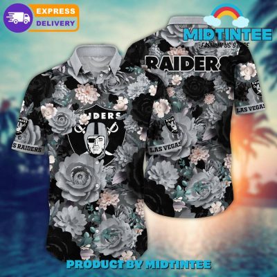 NFL Las Vegas Raiders Flower Summer Hawaiian Shirt