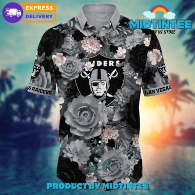 NFL Las Vegas Raiders Flower Summer Hawaiian Shirt