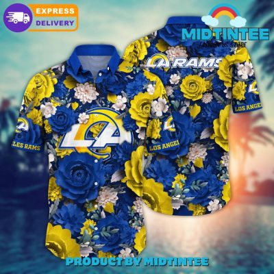 NFL Los Angeles Rams Flower Summer Hawaiian Shirt