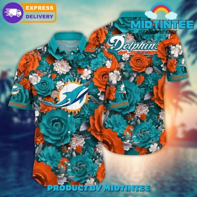 NFL Miami Dolphins Flower Summer Hawaiian Shirt