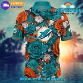 Nfl Miami Dolphins Flower Summer Hawaiian Shirt - demo10