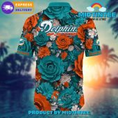Nfl Miami Dolphins Flower Summer Hawaiian Shirt - demo10