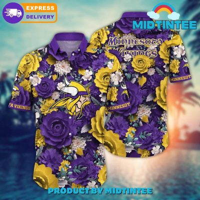 NFL Minnesota Vikings Flower Summer Hawaiian Shirt