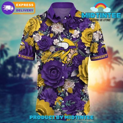 NFL Minnesota Vikings Flower Summer Hawaiian Shirt