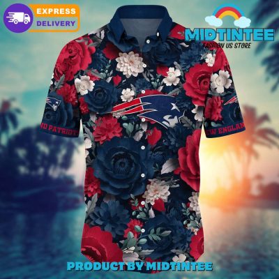 NFL New England Patriots Flower Summer Hawaiian Shirt