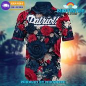 Nfl New England Patriots Flower Summer Hawaiian Shirt - demo10