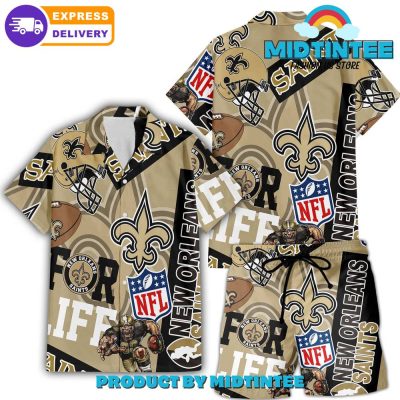 NFL New Orleans Saints Combo Hawaiian Shirt And Short