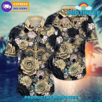 NFL New Orleans Saints Flower Summer Hawaiian Shirt