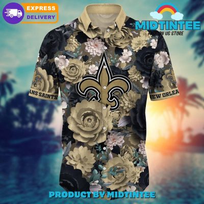 NFL New Orleans Saints Flower Summer Hawaiian Shirt