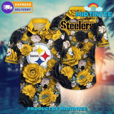 NFL Pittsburgh Steelers Flower Summer Hawaiian Shirt