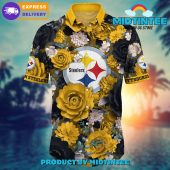 Nfl Pittsburgh Steelers Flower Summer Hawaiian Shirt - demo10