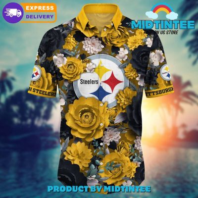 NFL Pittsburgh Steelers Flower Summer Hawaiian Shirt