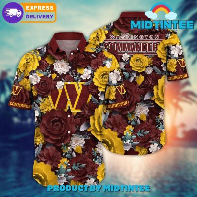 NFL Washington Commanders Flower Summer Hawaiian Shirt