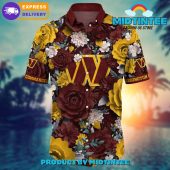 Nfl Washington Commanders Flower Summer Hawaiian Shirt - demo10