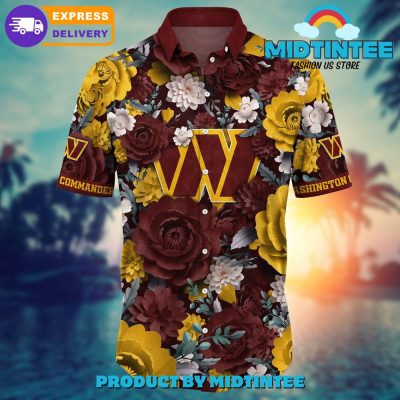NFL Washington Commanders Flower Summer Hawaiian Shirt