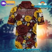Nfl Washington Commanders Flower Summer Hawaiian Shirt - demo10