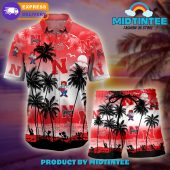 Nebraska Cornhuskers Logo Combo Hawaiian Shirt Shorts - demo10