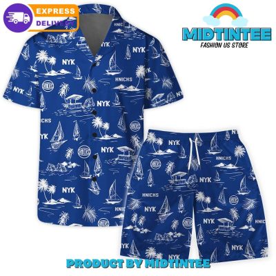 New York Knicks Team Beach Vibes Pattern Combo Hawaiian Set