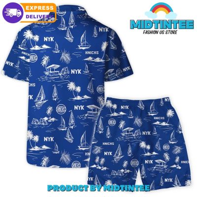 New York Knicks Team Beach Vibes Pattern Combo Hawaiian Set