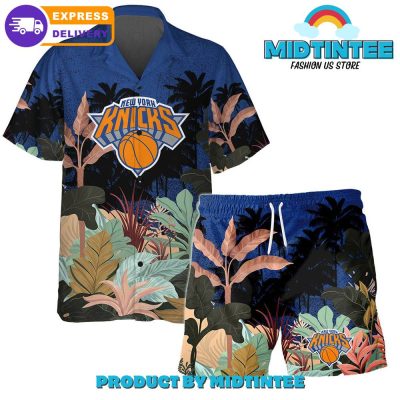 New York Knicks Team Pattern Tropical Combo Hawaiian Set