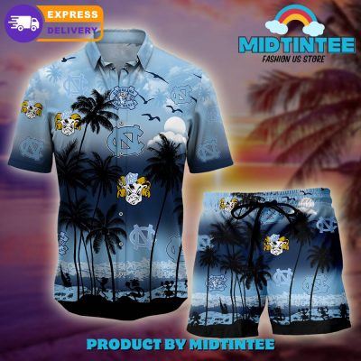 North Carolina Tar Heels Logo Combo Hawaiian Shirt, Shorts