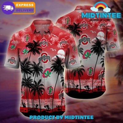 Ohio State Buckeyes Logo Combo Hawaiian Shirt, Shorts