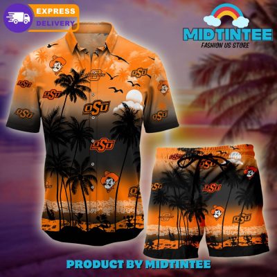 Oklahoma State Cowboys Logo Combo Hawaiian Shirt, Shorts