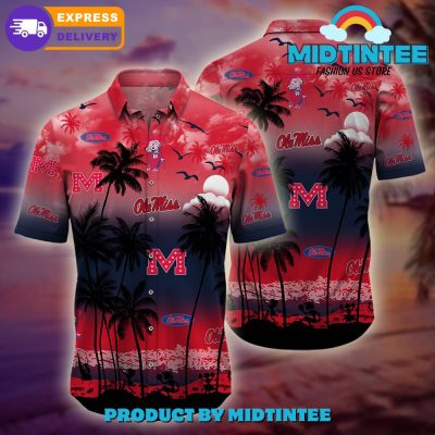 Ole Miss Rebels Logo Combo Hawaiian Shirt, Shorts