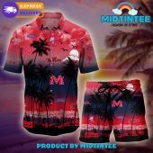 Ole Miss Rebels Logo Combo Hawaiian Shirt Shorts - demo10