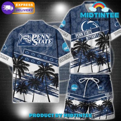 Penn State Nittany Lions NCAA Pattern Personalized Hawaiian Set Penn State Nittany Lions NCAA Pattern Personalized Hawaiian Set