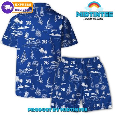 Philadelphia 76ers Team Beach Vibes Pattern Combo Hawaiian Set