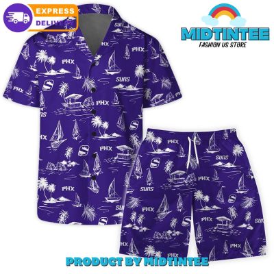 Phoenix Suns Team Beach Vibes Pattern Combo Hawaiian Set