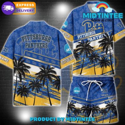 Pittsburgh Panthers NCAA Pattern Personalized Hawaiian Set